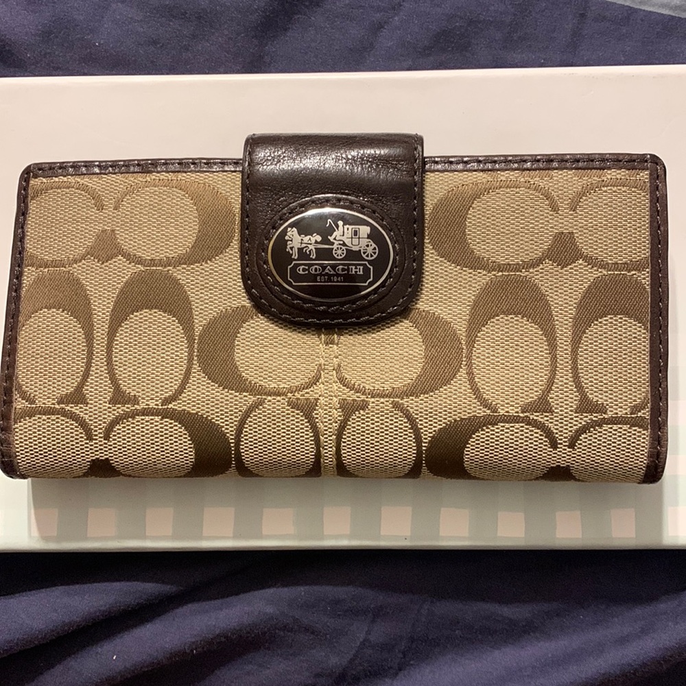 Authentic Coach Card and Checkbook Holder